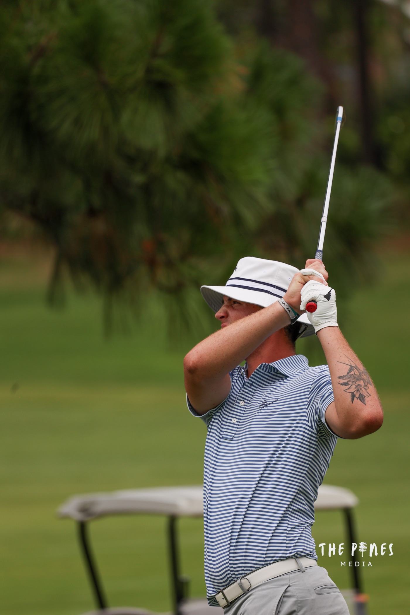 Parker VanCampen hitting a tee shot